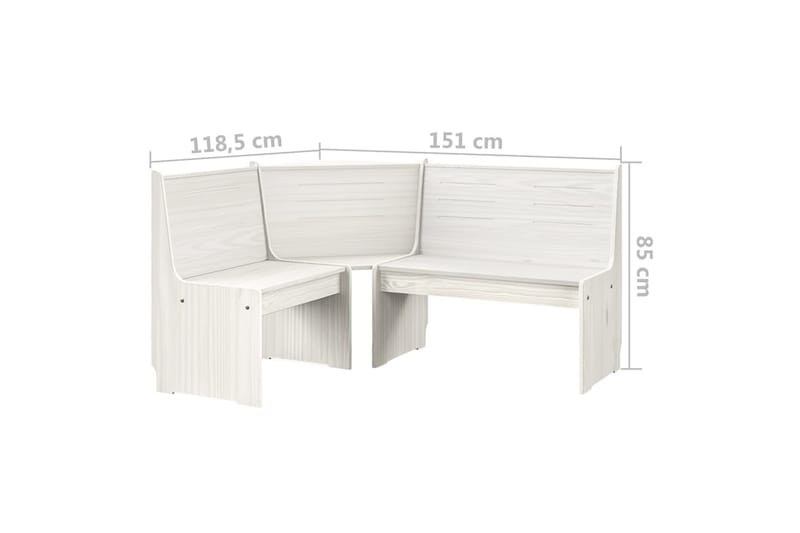 loungesæt til haven 3 dele massivt fyrretræ hvid - Hvid - Have - Udendørs miljø - Altan & terrasse - Altanmøbler