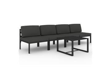 loungesæt til haven 5 dele med hynder aluminium antracitgrå - Antracit - Have - Udendørs miljø - Altan & terrasse - Altanmøbler