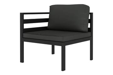 loungesæt til haven 6 dele med hynder aluminium antracitgrå - Antracit - Have - Udendørs miljø - Altan & terrasse - Altanmøbler