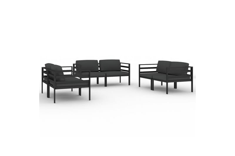 loungesæt til haven 6 dele med hynder aluminium antracitgrå - Antracit - Have - Udendørs miljø - Altan & terrasse - Altanmøbler
