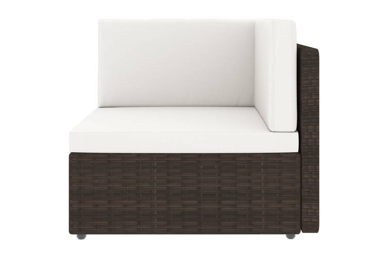 loungesæt til haven med hynder 10 dele polyrattan brun - Brun - Have - Udendørs miljø - Altan & terrasse - Altanmøbler