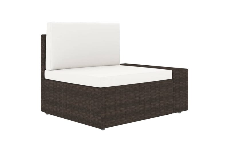 loungesæt til haven med hynder 14 dele polyrattan brun - Brun - Have - Udendørs miljø - Altan & terrasse - Altanmøbler