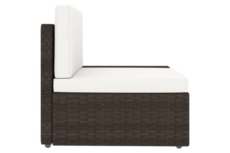 loungesæt til haven med hynder 14 dele polyrattan brun - Brun - Have - Udendørs miljø - Altan & terrasse - Altanmøbler