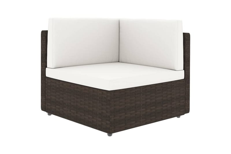loungesæt til haven med hynder 9 dele polyrattan brun - Brun - Have - Udendørs miljø - Altan & terrasse - Altanmøbler