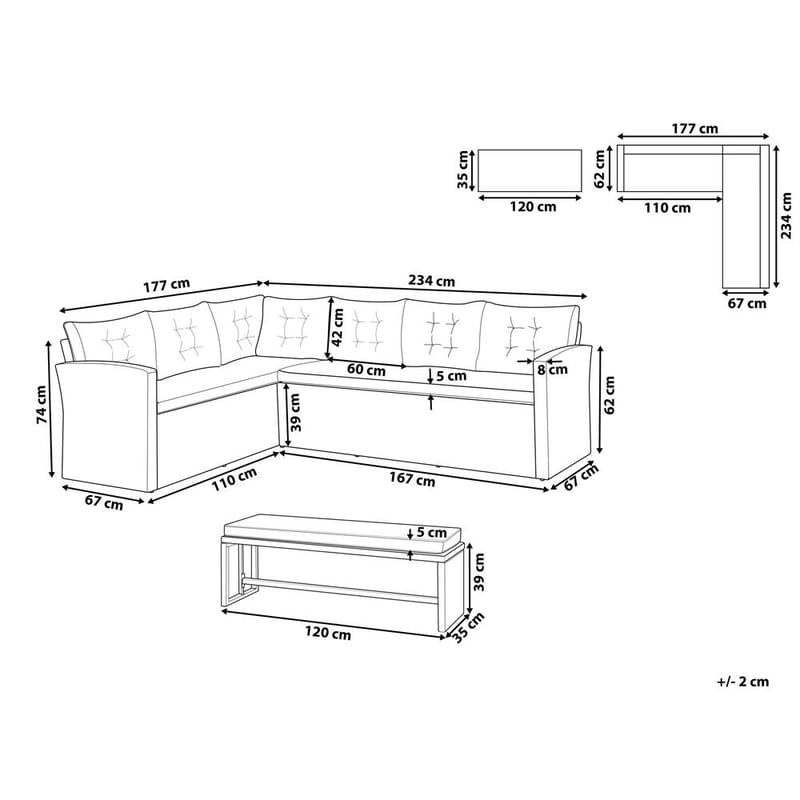 Loungesæt Viterbo - Have - Udendørs miljø - Altan & terrasse - Altanmøbler