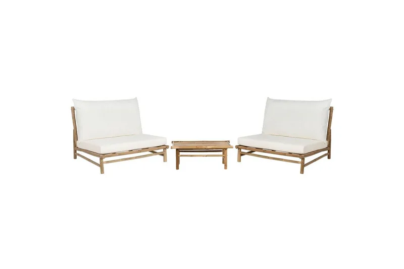 Loungeset Beliani Todi Ljus trä/Taupe Light wood||White, undefined