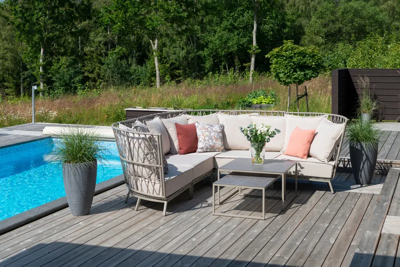 Loungesofa Hillerstorp Jet Set Hjørne - Beige - Havemøbler - Loungemøbler - Loungesofaer