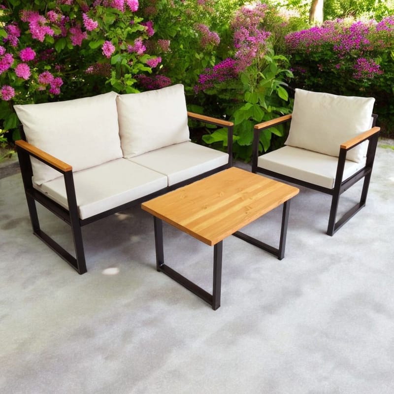 Luvin 3-personers Sofagruppe Udendørs - Beige - Have - Udendørs miljø - Altan & terrasse - Altanmøbler