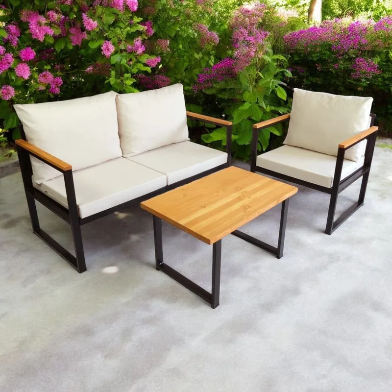 Luvin 3-personers Sofagruppe Udendørs - Beige - Have - Udendørs miljø - Altan & terrasse - Altanmøbler