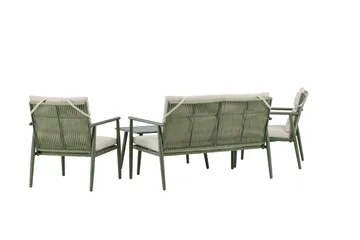 Mazzaro Sofagruppe Udendørs 4-personers - Grøn/Beige - Havemøbler - Loungemøbler - Sofagrupper udendørs