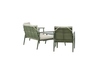 Mazzaro Sofagruppe Udendørs 4-personers - Grøn/Beige - Havemøbler - Loungemøbler - Sofagrupper udendørs
