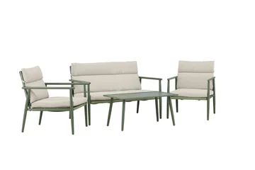 Mazzaro Sofagruppe Udendørs 4-personers - Grøn/Beige - Havemøbler - Loungemøbler - Sofagrupper udendørs