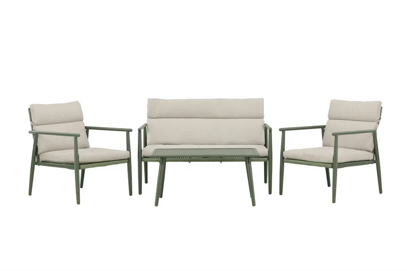 Mazzaro Sofagruppe Udendørs 4-personers, Grøn/Beige