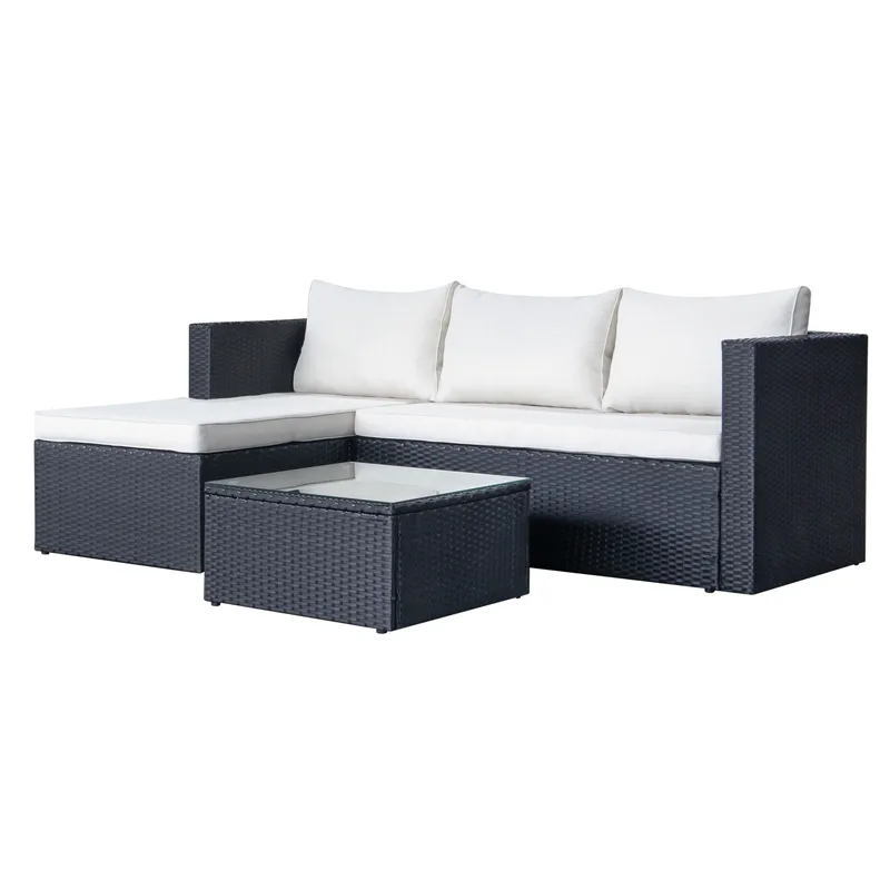 Mendoza 4-personers Sofagruppe - Sort - Have - Udendørs miljø - Altan & terrasse - Altanmøbler