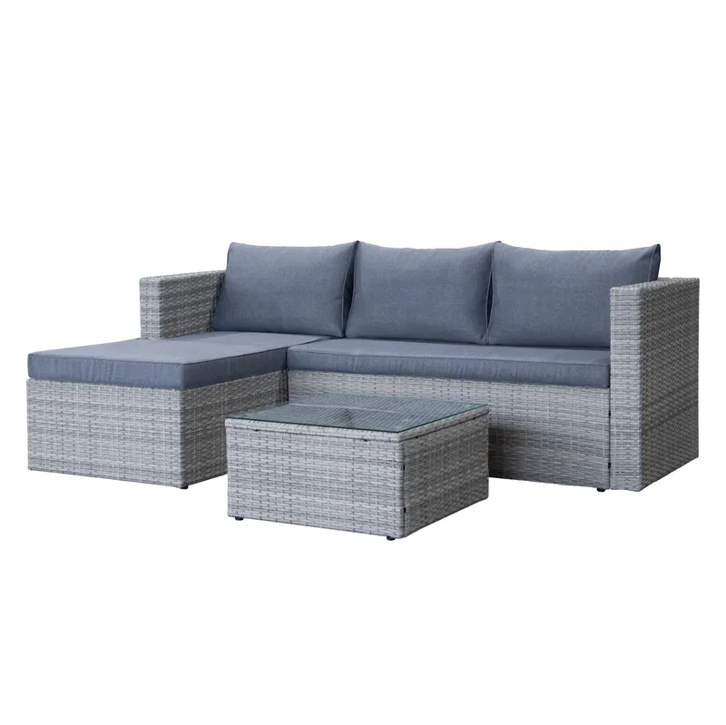 Mendoza 4-personers Sofagruppe - Grå - Have - Udendørs miljø - Altan & terrasse - Altanmøbler