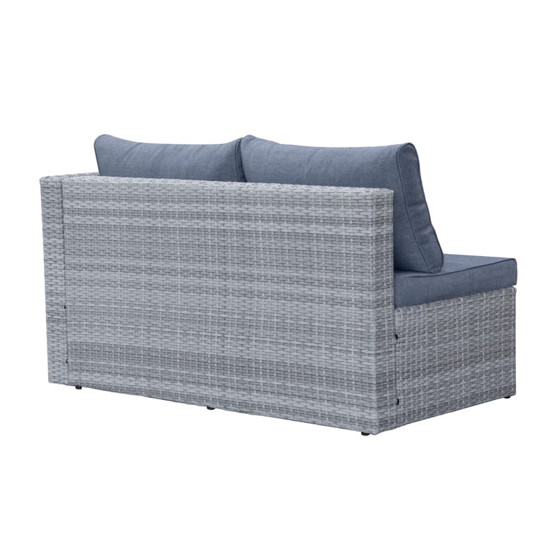 Mendoza 4-personers Sofagruppe - Grå / Blå puder - Have - Udendørs miljø - Altan & terrasse - Altanmøbler