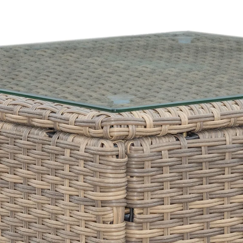 Mendoza L-formet 4-personers sofagruppe i polyrattan til altan og terrasse - Brun / Beige hynder - Have - Udendørs miljø - Altan & terrasse - Altanmøbler