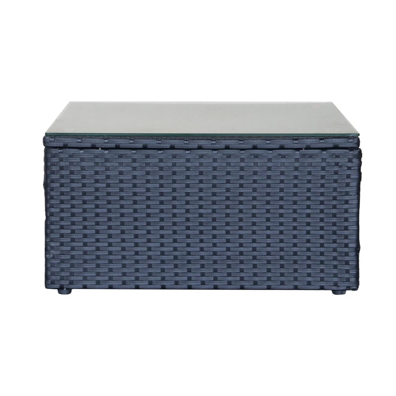 Mendoza L-formet 4-personers sofagruppe i polyrattan til altan og terrasse - Sort / Hvide hynder - Have - Udendørs miljø - Altan & terrasse - Altanmøbler