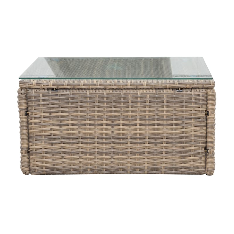 Mendoza L-formet 4-personers sofagruppe i polyrattan til altan og terrasse - Brun / Beige hynder - Have - Udendørs miljø - Altan & terrasse - Altanmøbler