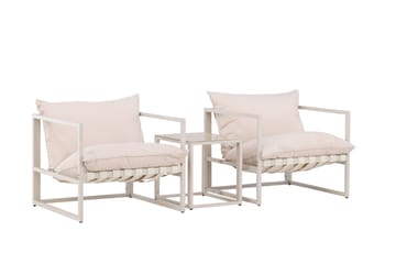 Messina Sofagruppe Udendørs 2-personers - Beige - Havemøbler - Loungemøbler - Sofagrupper udendørs