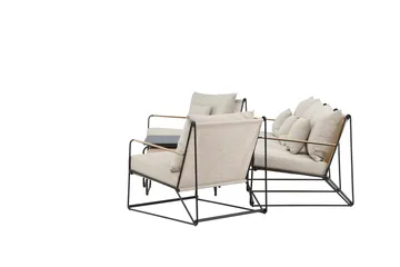 Palazzo Sofagruppe Udendørs 5-personers - Sort/Beige - Havemøbler - Loungemøbler - Sofagrupper udendørs