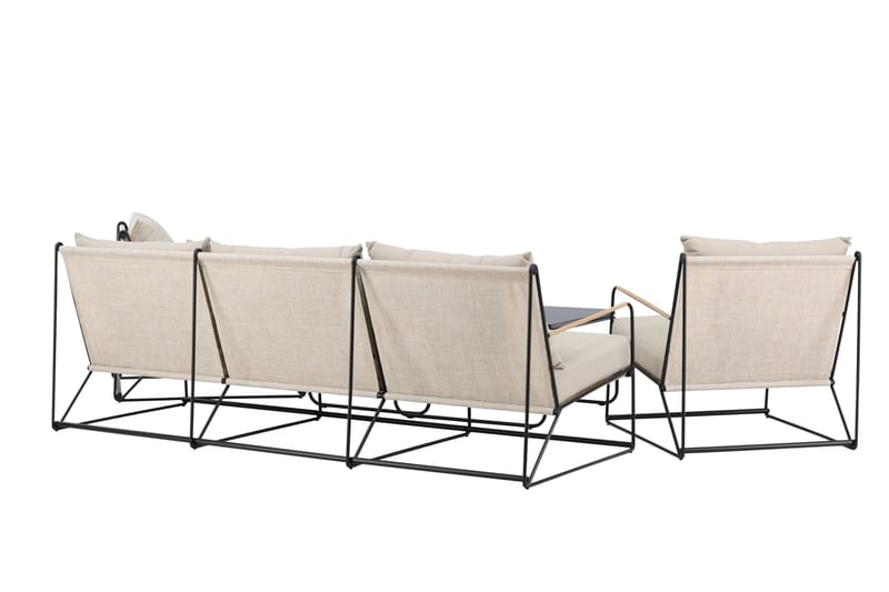 Palazzo Sofagruppe Udendørs 5-personers - Sort/Beige - Have - Udendørs miljø - Altan & terrasse - Altanmøbler