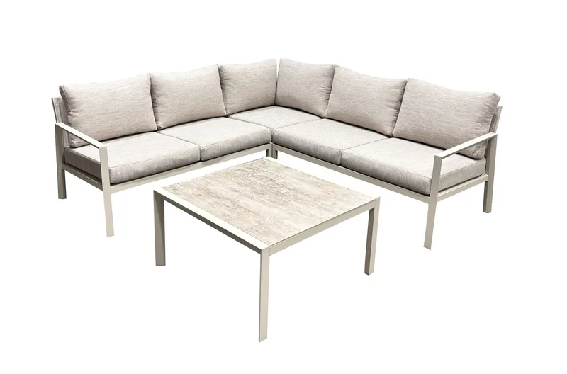 Palermo Havemøbelgruppe Hjørnesæt, Beige