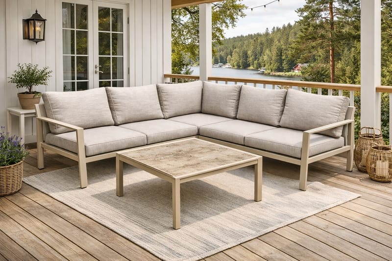 Palermo Havemøbelgruppe Hjørnesæt - Beige - Have - Udendørs miljø - Altan & terrasse - Altanmøbler