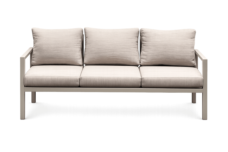 Palermo Havemøbelgruppe Sofagruppe: 3-personers sofa, 2 lænestole, sofabord - Beige - Have - Udendørs miljø - Altan & terrasse - Altanmøbler