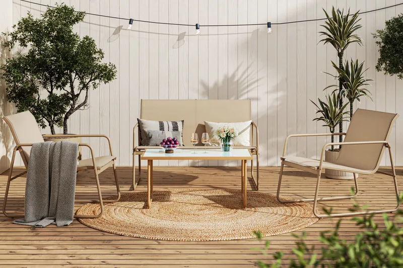 Pelanda Loungegruppe - Beige - Have - Udendørs miljø - Altan & terrasse - Altanmøbler