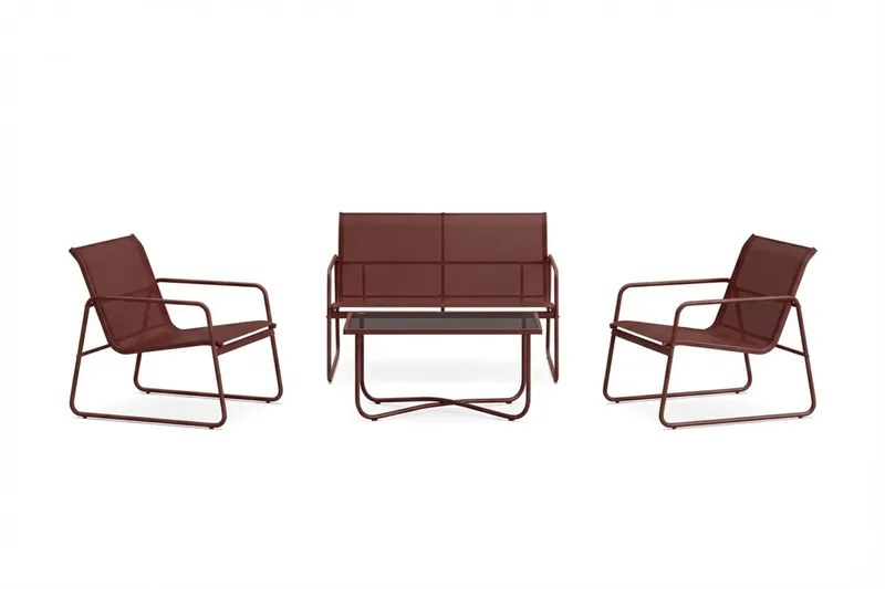 Pelanda loungegruppe til udendørs brug, Rød