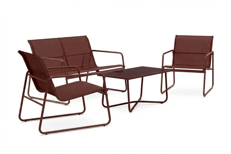 Pelanda loungegruppe til udendørs brug - Rød - Have - Udendørs miljø - Altan & terrasse - Altanmøbler