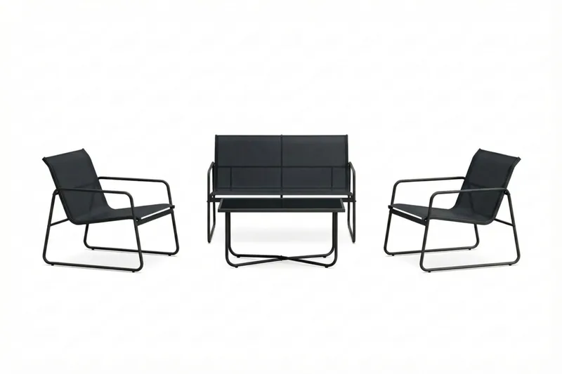 Pelanda loungegruppe til udendørs brug, Sort