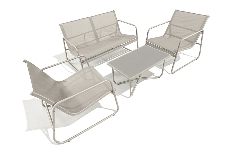 Pelanda loungesæt til udendørs brug, Beige