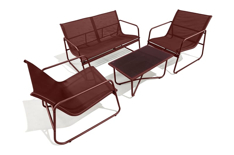 Pelanda loungesæt til udendørs brug, Rød