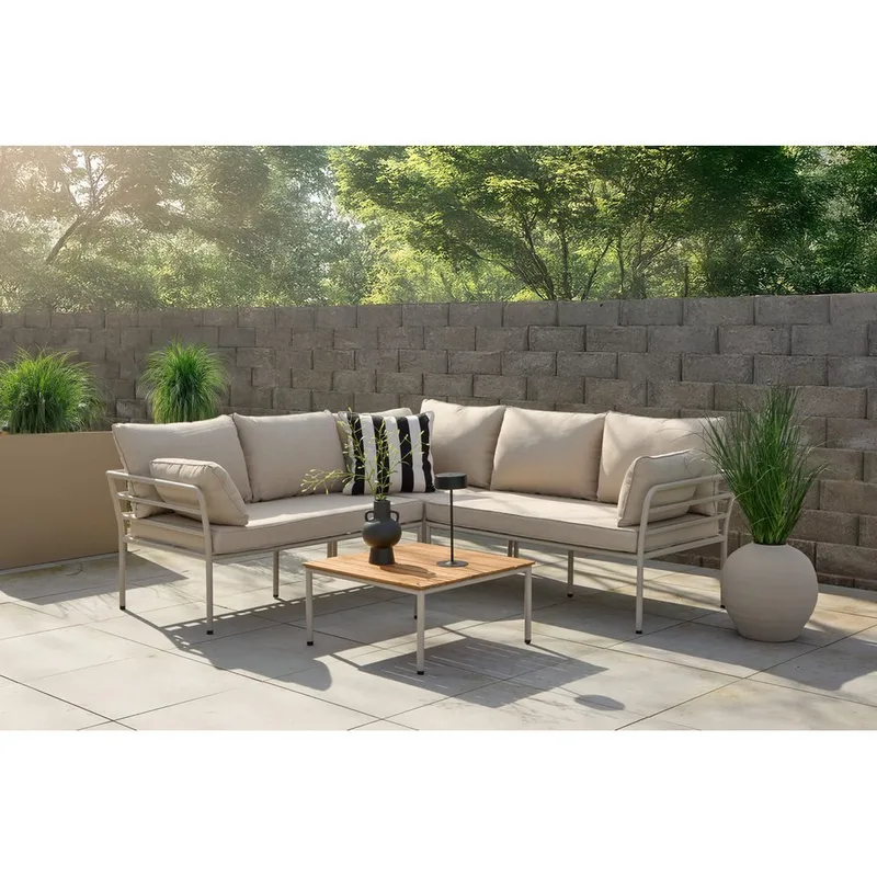 Penh Sofagruppe Udendørs 5-personers - Beige - Have - Udendørs miljø - Altan & terrasse - Altanmøbler