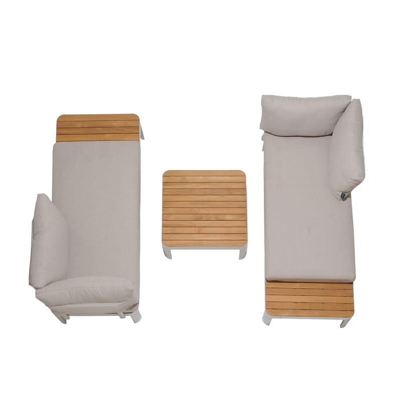 Portals Modul Sæt 2× 2-personers sofaer + sofabord - Koralsand - Have - Udendørs miljø - Altan & terrasse - Altanmøbler