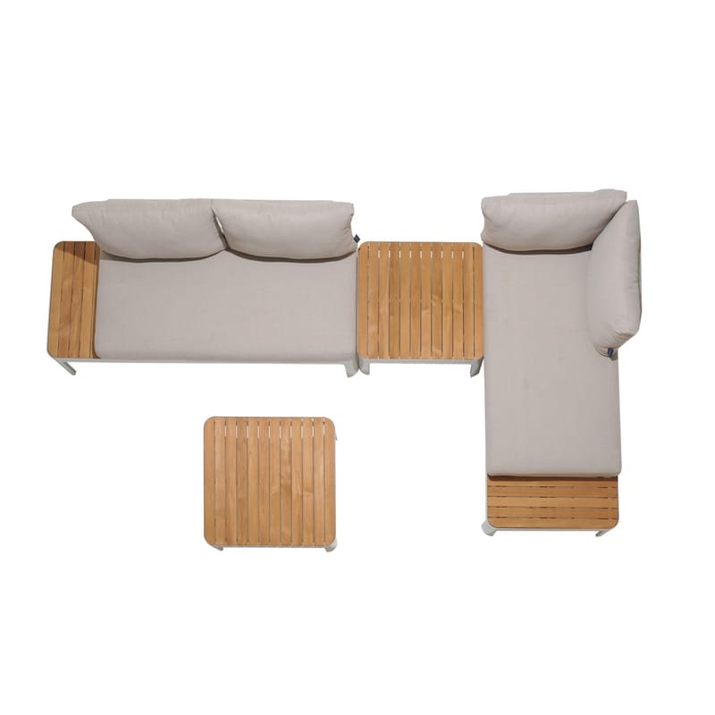 Portals Modul Sæt 2× 2-personers sofaer + 2× sofaborde - Koralsand - Have - Udendørs miljø - Altan & terrasse - Altanmøbler