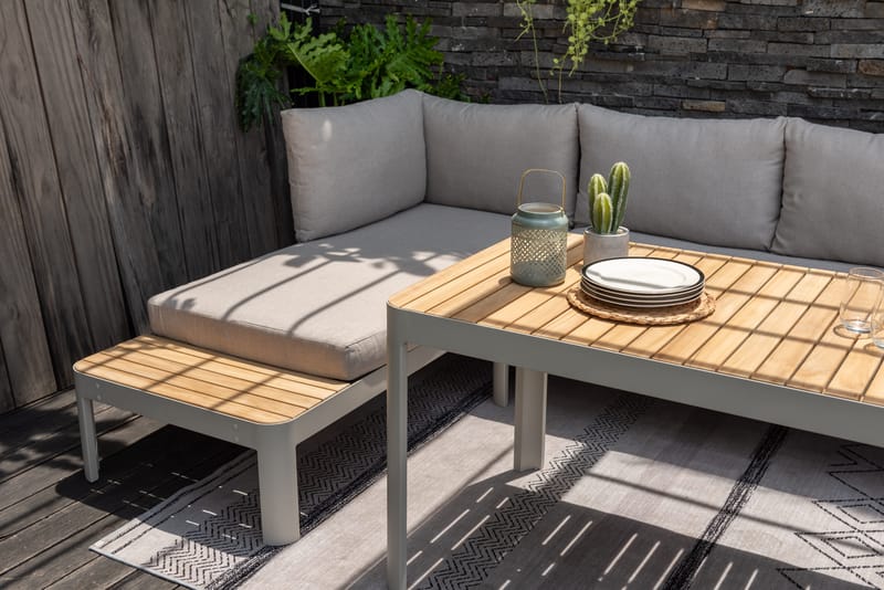 Portals Modul Sæt 2× 2-personers sofaer + sofabord - Koralsand - Have - Udendørs miljø - Altan & terrasse - Altanmøbler