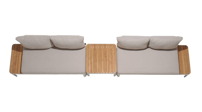 Portals Modul Sæt 2× 2-personers sofaer + sofabord - Koralsand - Have - Udendørs miljø - Altan & terrasse - Altanmøbler