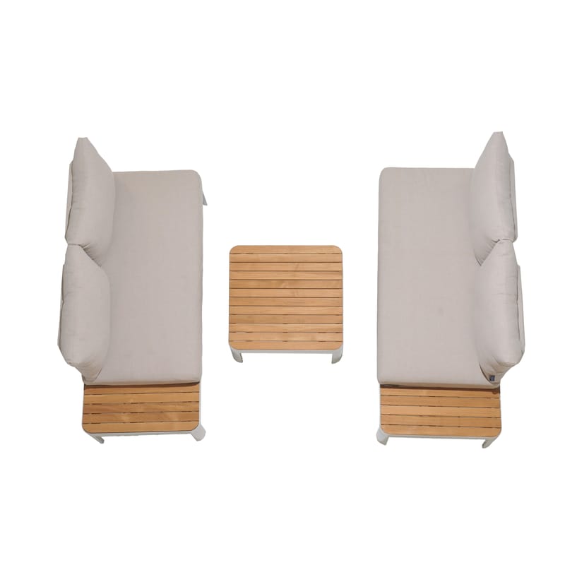 Portals Modul Sæt 2× 2-personers sofaer + sofabord - Koralsand - Have - Udendørs miljø - Altan & terrasse - Altanmøbler