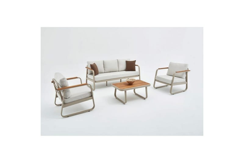 Rio Sofasæt Udendørs 6 Personers Beige - Beige - Have - Udendørs miljø - Altan & terrasse - Altanmøbler