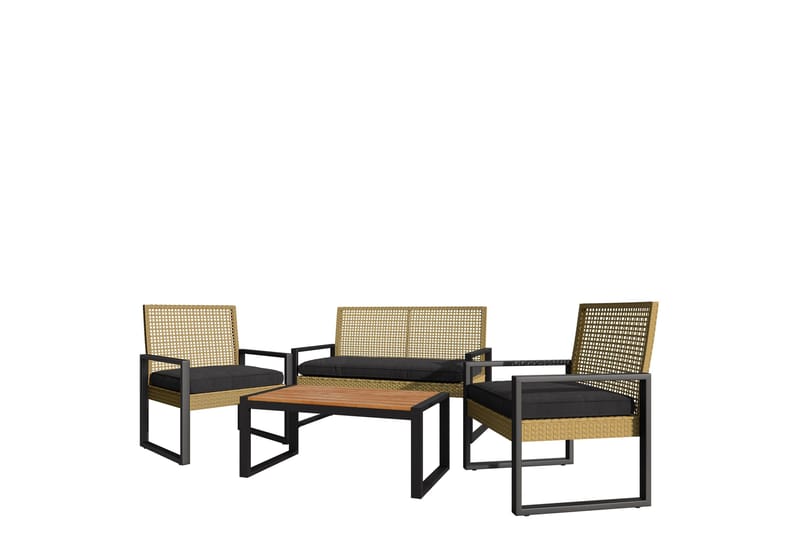 Rosemere Loungesæt Udendørs, Brun/Sort