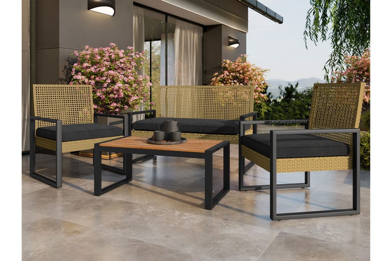 Rosemere Loungesæt Udendørs - Brun/Sort - Have - Udendørs miljø - Altan & terrasse - Altanmøbler