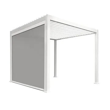 Rullegardin til pavillon HOME4YOU Mirador-111 hvid/lysegrå 4 m - Hvid/lysegrå - Have - Udendørs miljø - Altan & terrasse - Sikkerhed & læhegn altan