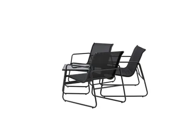 Scopello Sofagruppe Udendørs 4-personers - Sort - Havemøbler - Loungemøbler - Sofagrupper udendørs