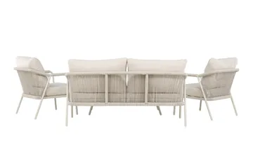 Sicily Sofagruppe Udendørs 4-personers - Beige - Havemøbler - Loungemøbler - Sofagrupper udendørs