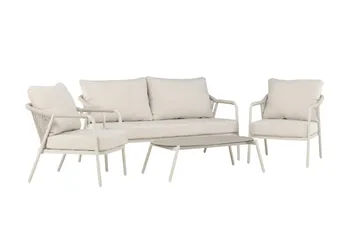 Sicily Sofagruppe Udendørs 4-personers - Beige - Havemøbler - Loungemøbler - Sofagrupper udendørs