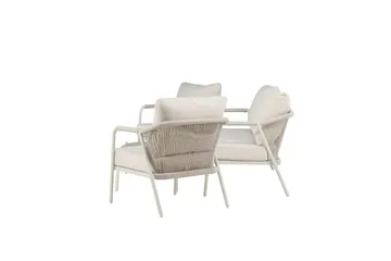 Sicily Sofagruppe Udendørs 4-personers - Beige - Havemøbler - Loungemøbler - Sofagrupper udendørs