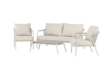 Sicily Sofagruppe Udendørs 4-personers - Beige - Havemøbler - Loungemøbler - Sofagrupper udendørs